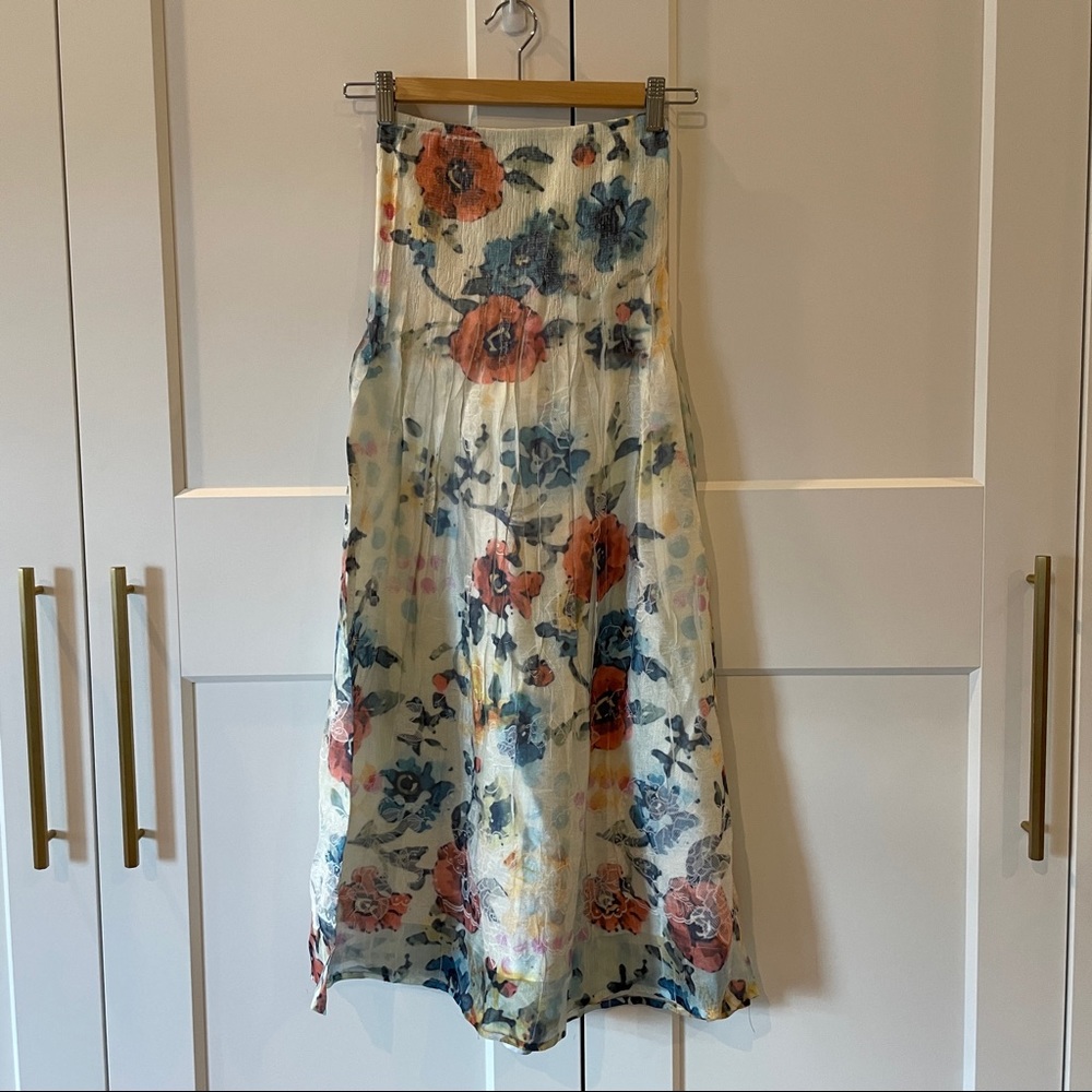✨NWT✨ Anthropologie Lapis Tube Dress or Skirt Watercolor Floral